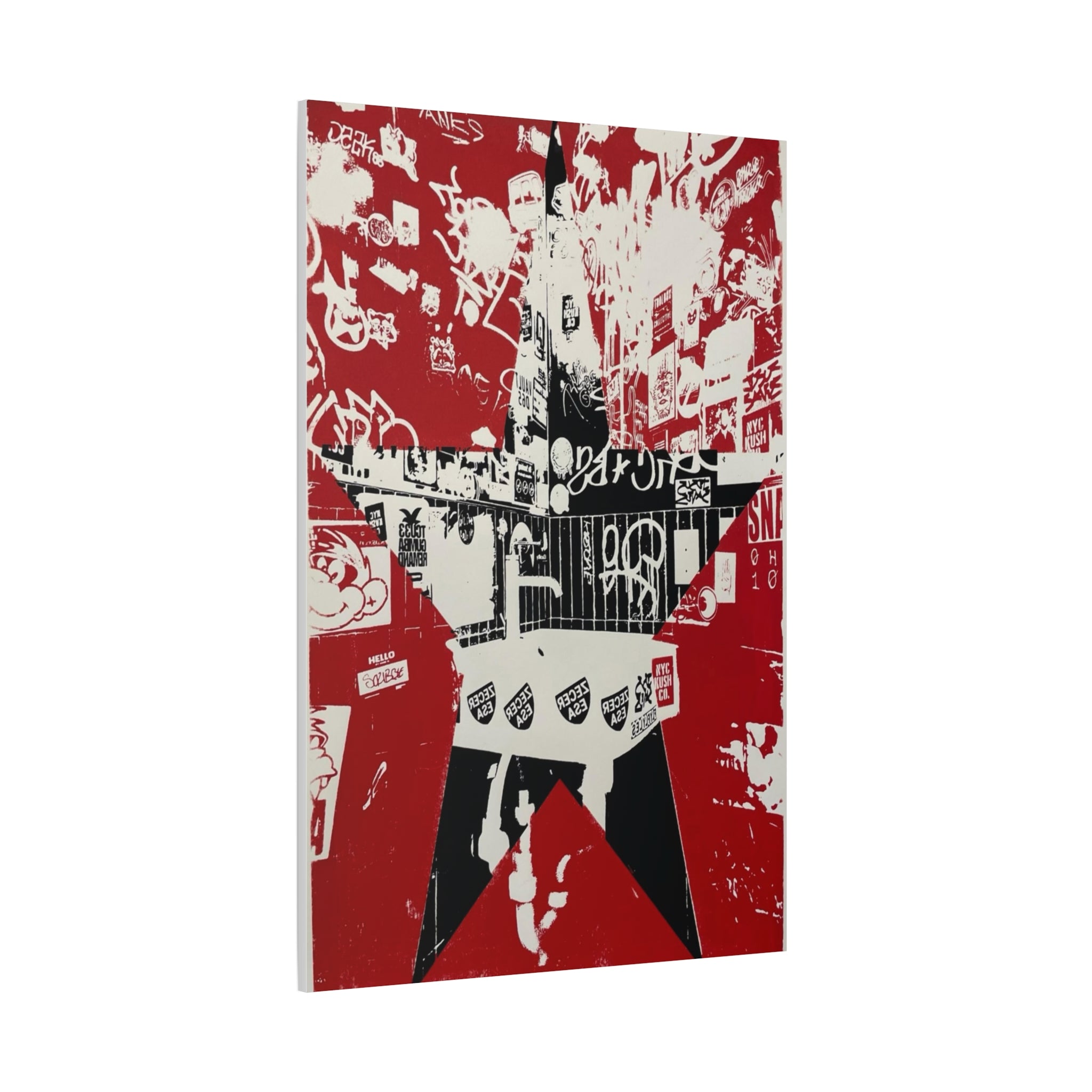 Red Star Graffiti City - Fine Art