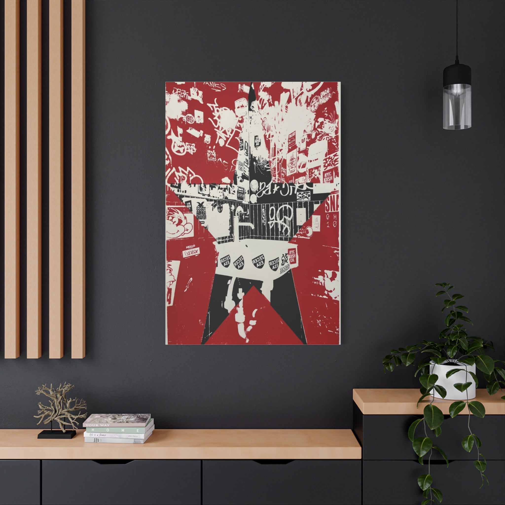 Red Star Graffiti City - Fine Art
