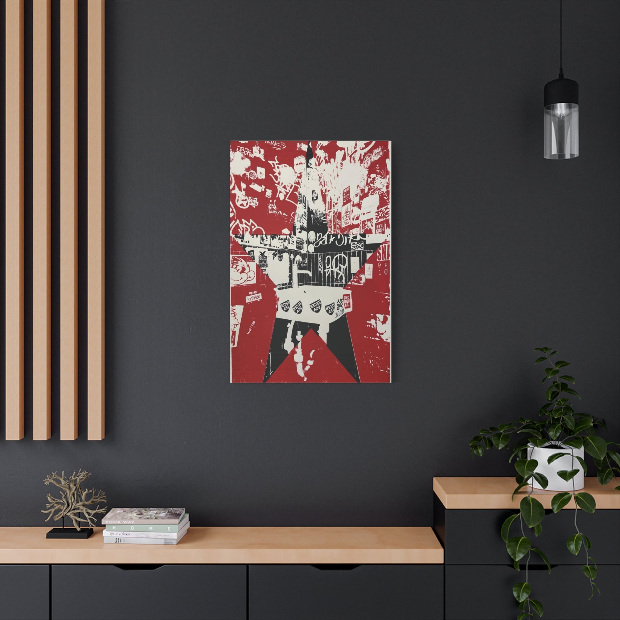 Red Star Graffiti City - Fine Art