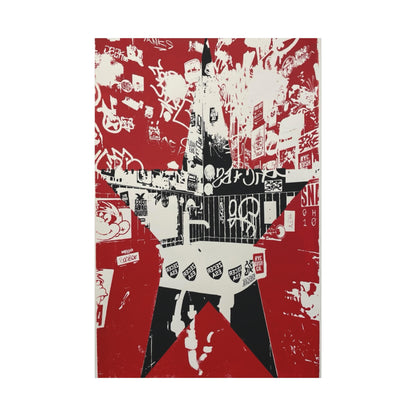 Red Star Graffiti City - Fine Art
