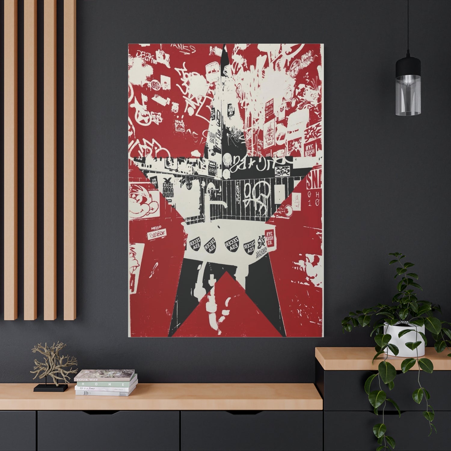 Red Star Graffiti City - Fine Art