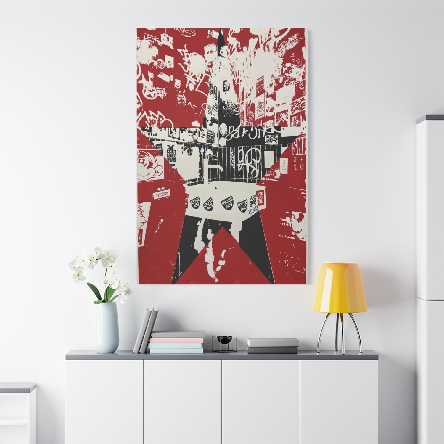 Red Star Graffiti City - Fine Art