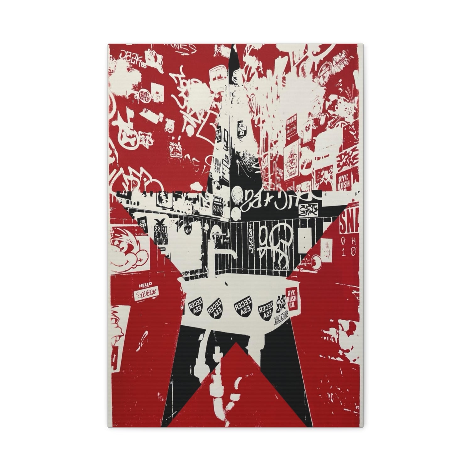 Red Star Graffiti City - Fine Art