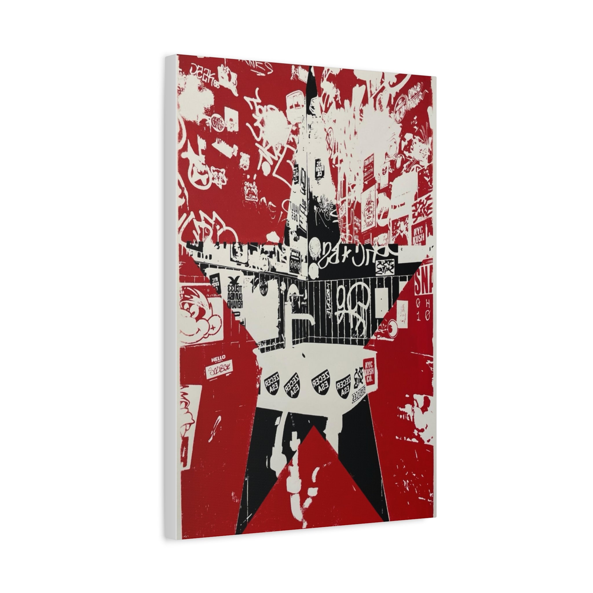 Red Star Graffiti City - Fine Art